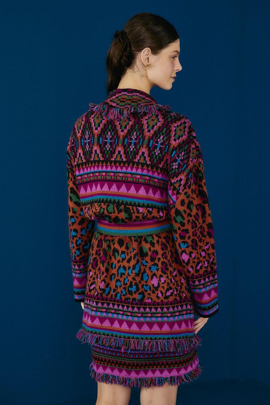 Red Ainika Tapestry Cardigan sold by FARM Rio product image thumbnail 2