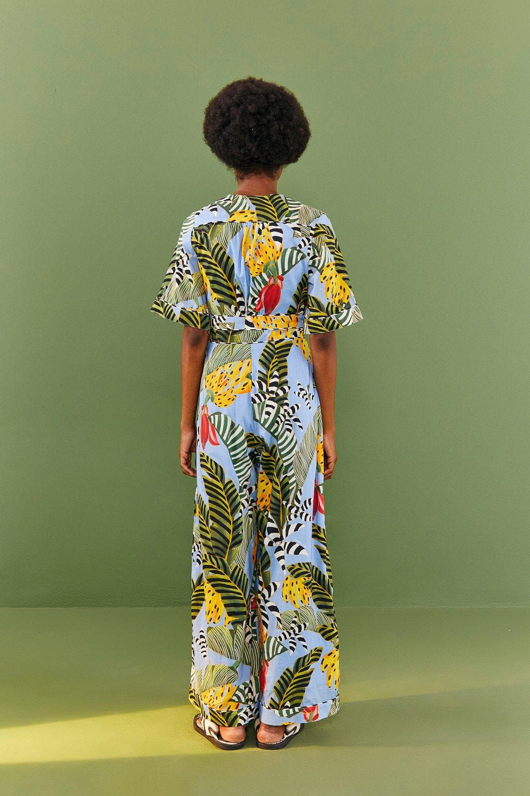 Blue Striped Bananas Jumpsuit sold by FARM Rio product image thumbnail 3