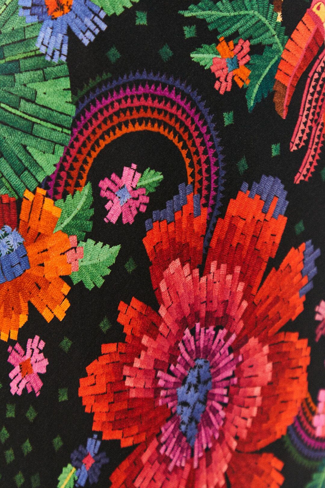 Black Blooming Garden Lenzing™ Ecovero™ Viscose Midi Dress sold by FARM Rio product image thumbnail 5