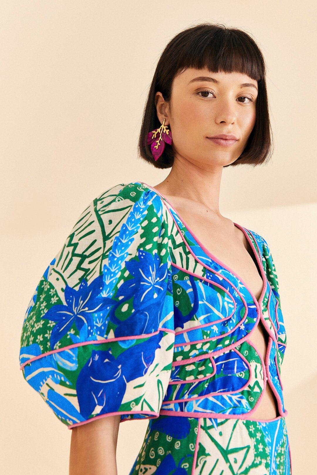 Green Jungle Panther Midi Dress sold by FARM Rio product image thumbnail 3