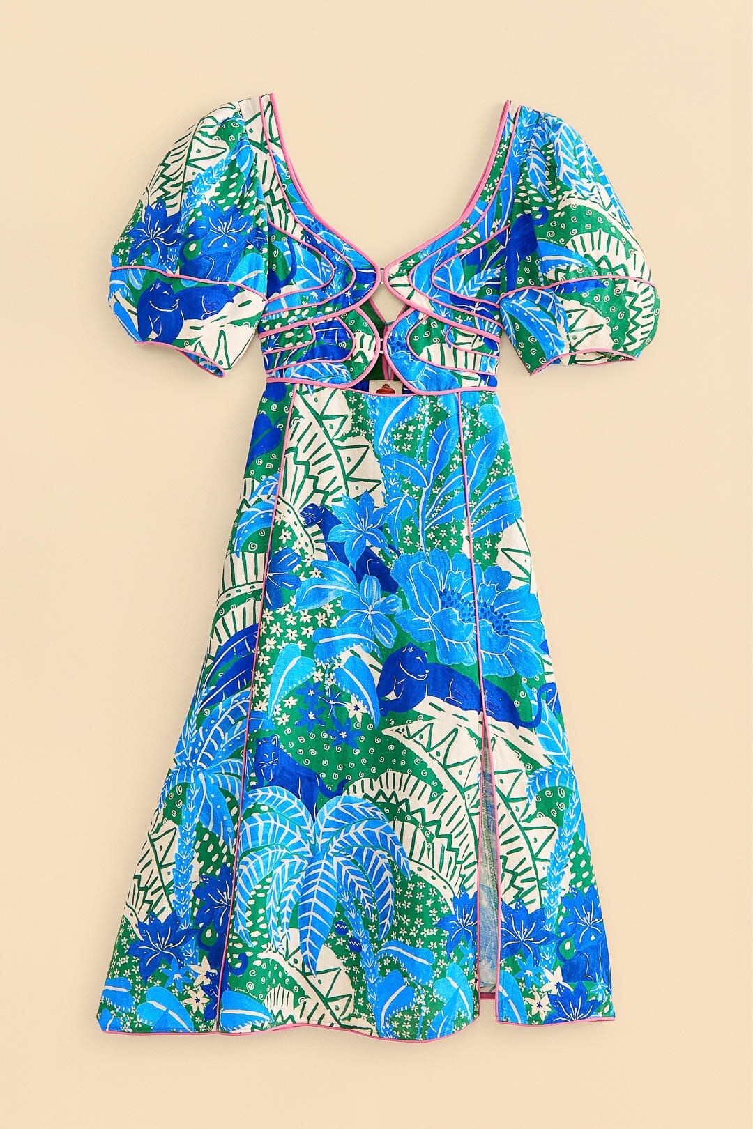 Green Jungle Panther Midi Dress sold by FARM Rio product image thumbnail 6