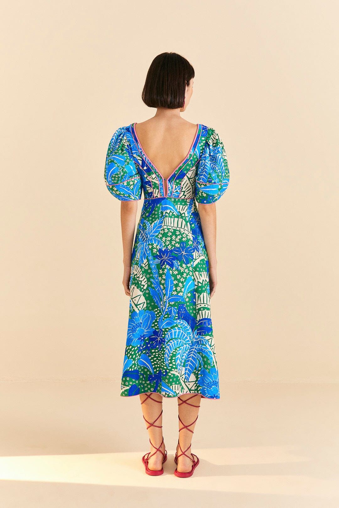Green Jungle Panther Midi Dress sold by FARM Rio product image thumbnail 4
