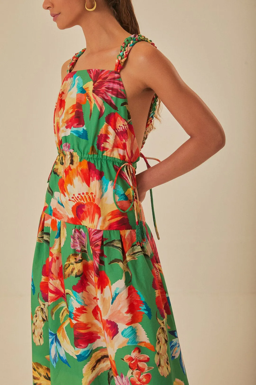 Green Tropicart Sleeveless Midi Dress sold by FARM Rio product image thumbnail 2