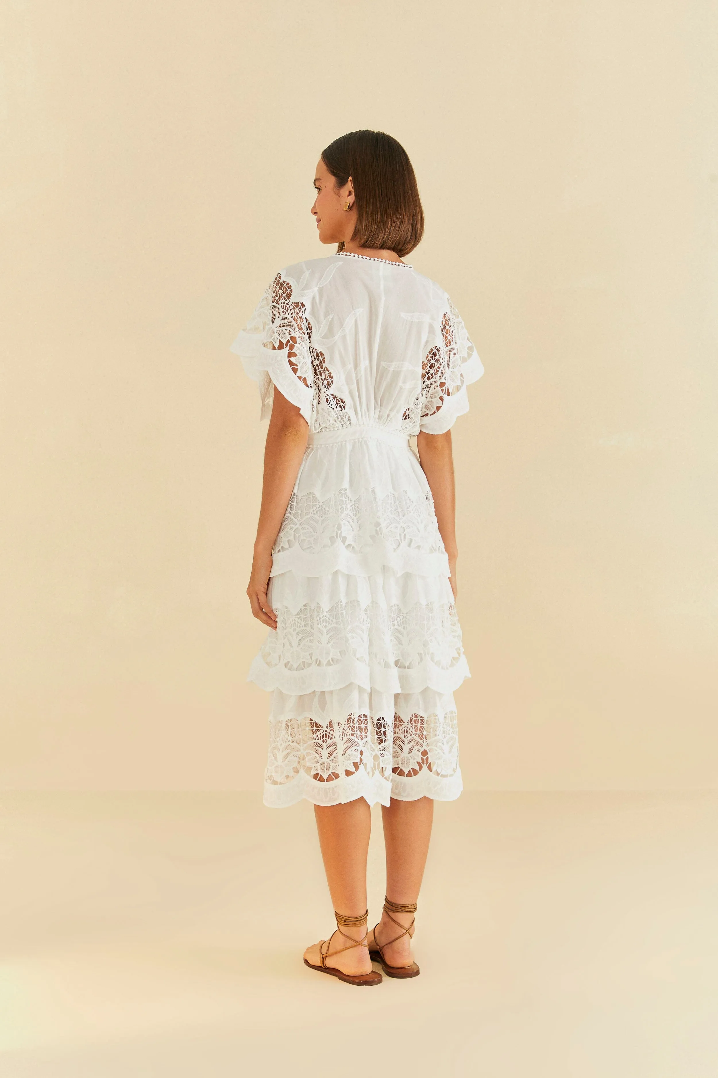 Off-White Richelieu Midi Dress sold by FARM Rio product image thumbnail 4