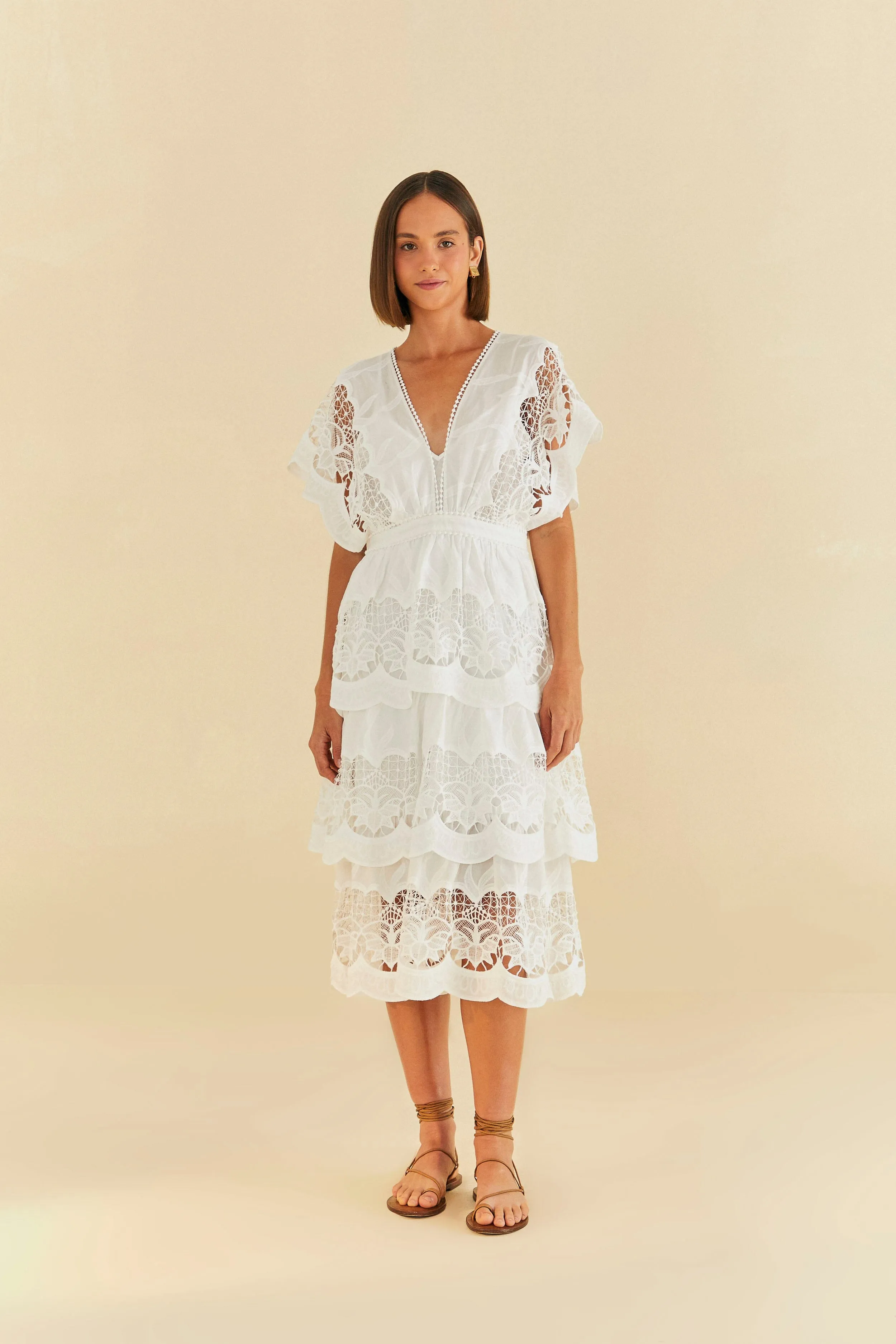 Off-White Richelieu Midi Dress sold by FARM Rio