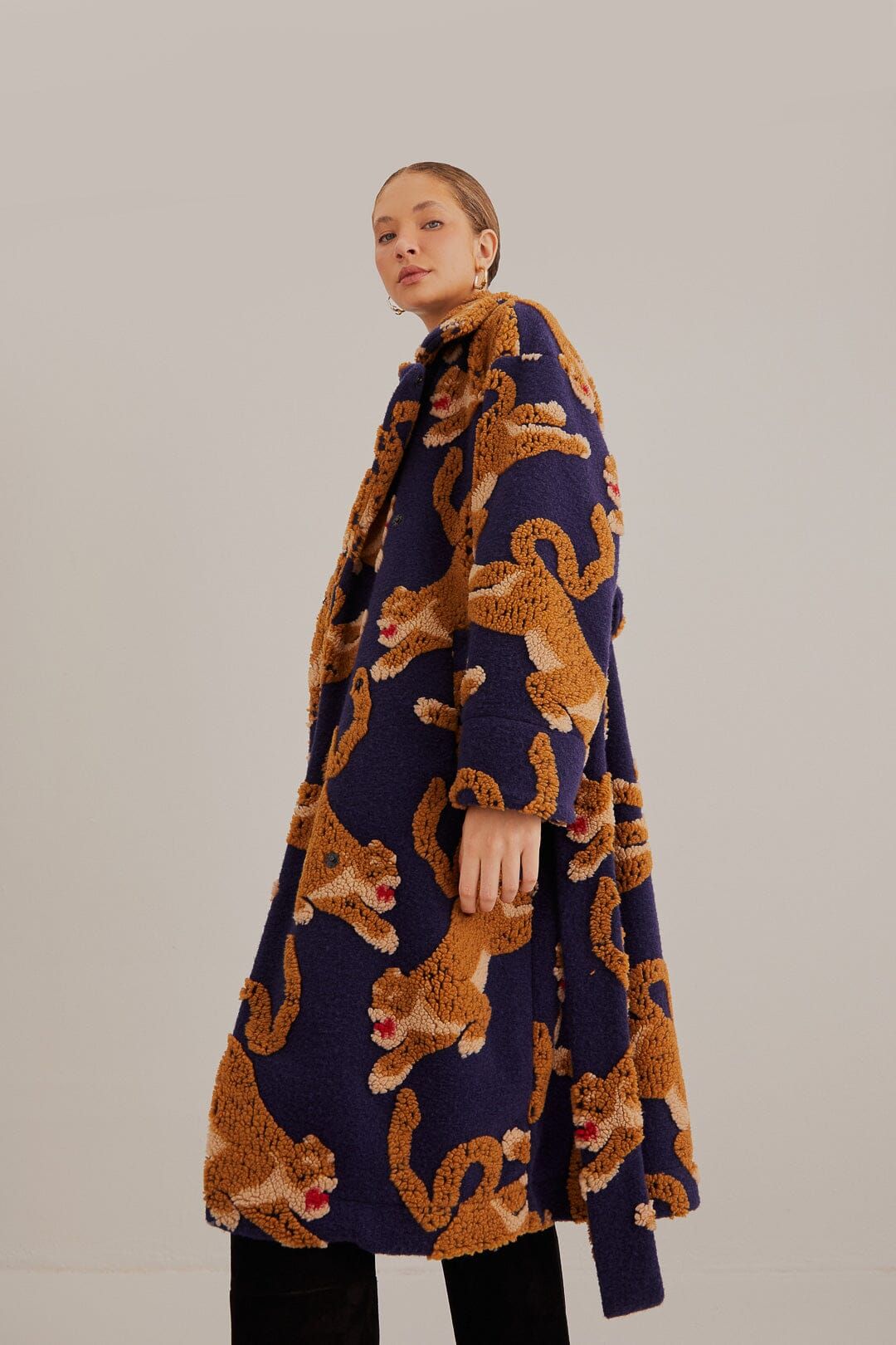 Navy Leopards Fleece Coat sold by FARM Rio product image thumbnail 2