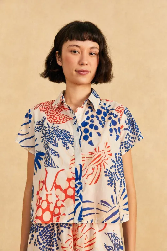 Off-White Mixed Lobster Shirt sold by FARM Rio