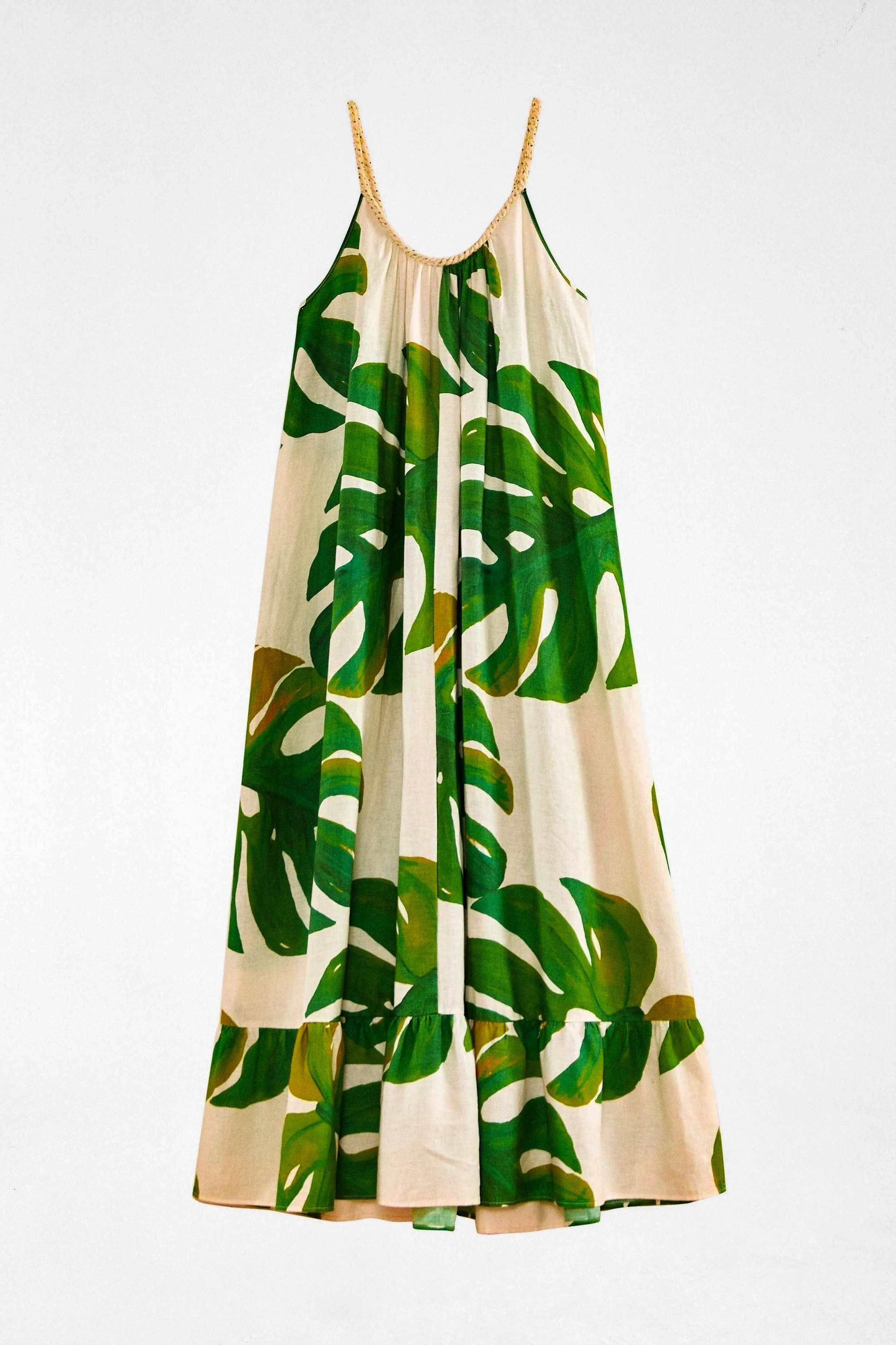 White Monstera Maxi Dress sold by FARM Rio product image thumbnail 5