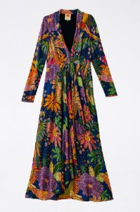 Navy Cool Macaw Maxi Dress sold by FARM Rio