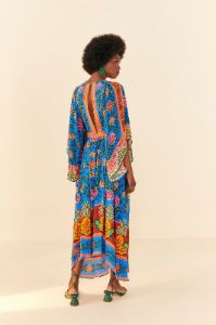 Blue Pineapple Garden Kaftan Maxi Dress sold by FARM Rio