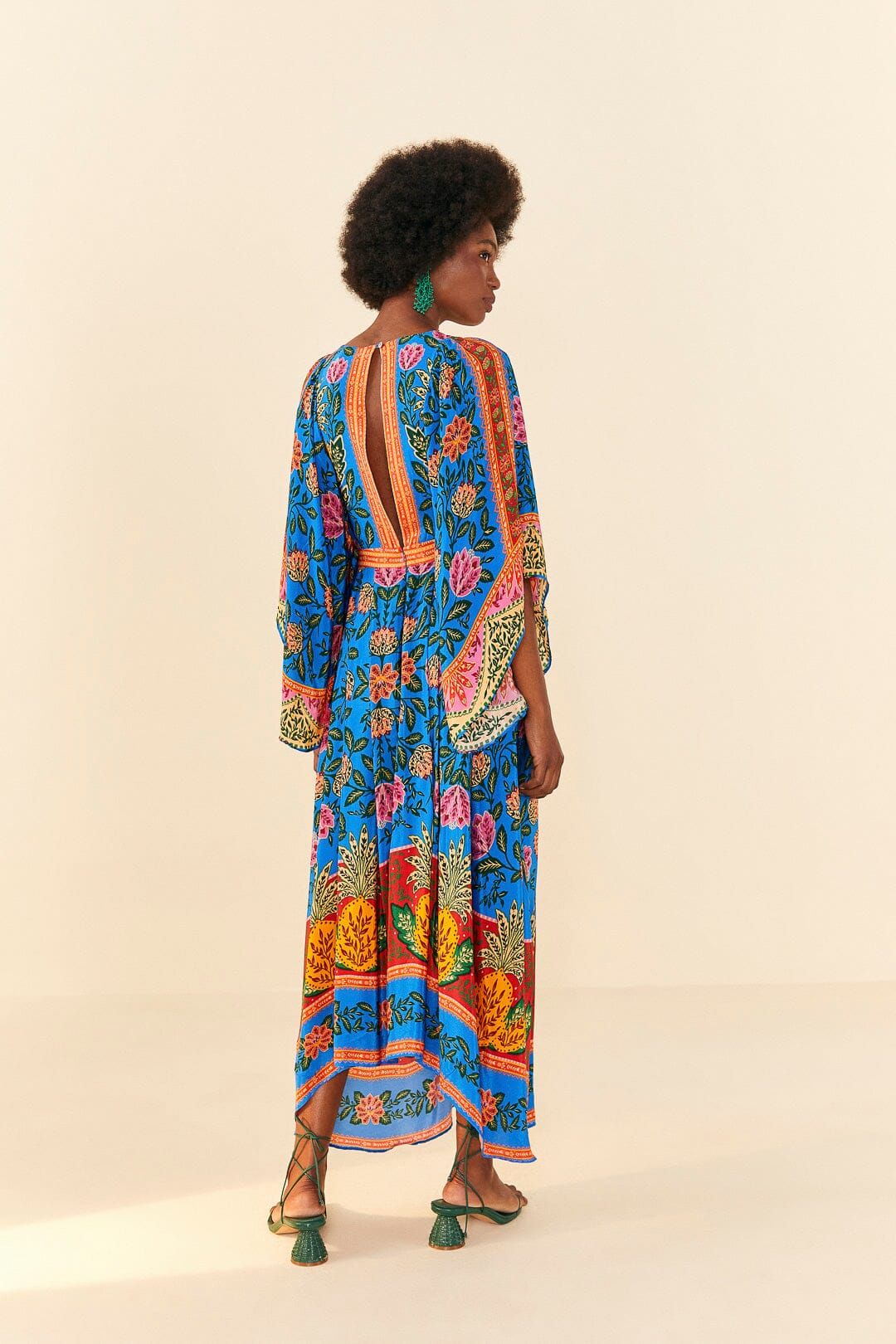 Blue Pineapple Garden Kaftan Maxi Dress sold by FARM Rio product image thumbnail 2