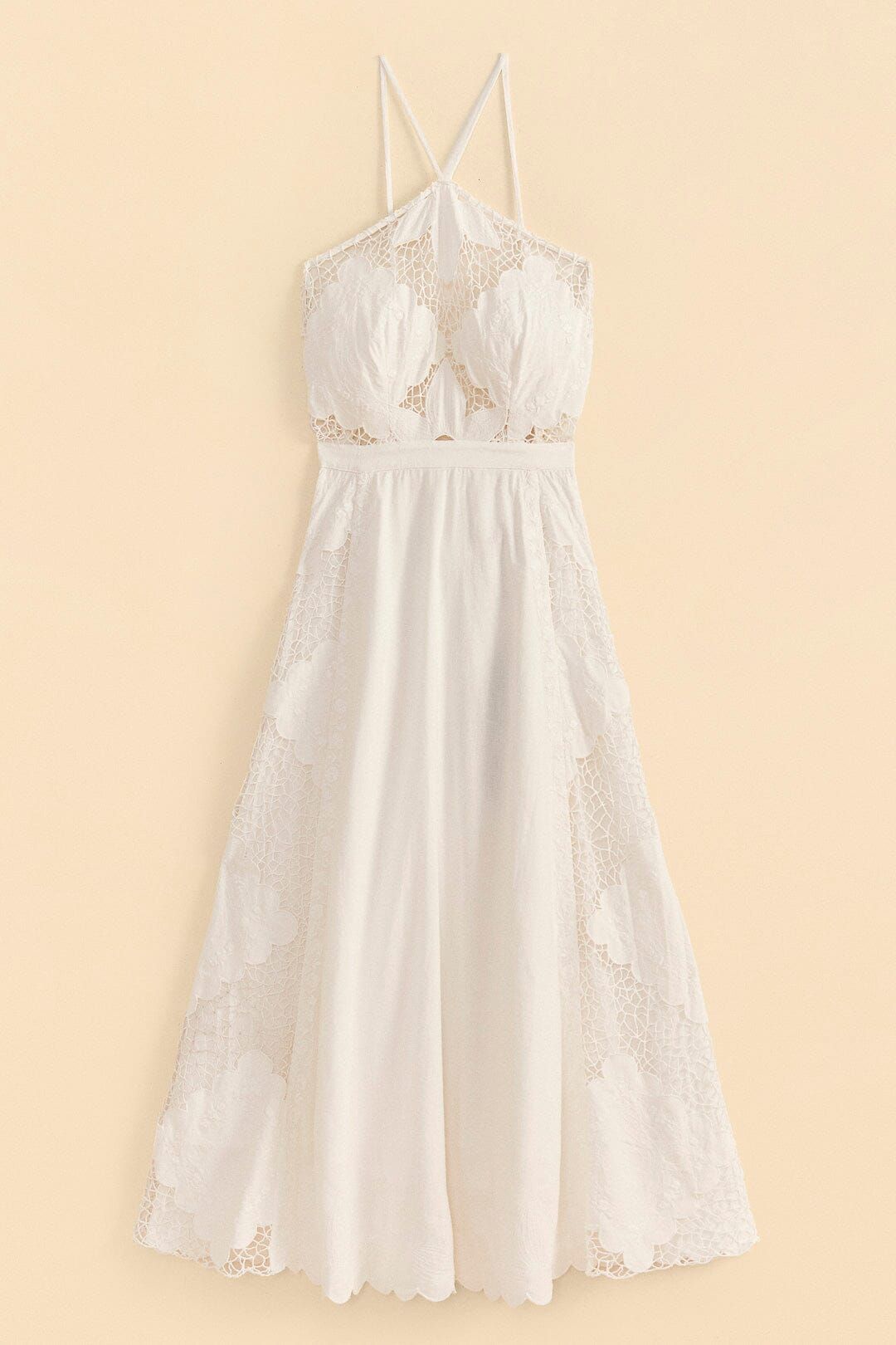 Off-White Embroidered Midi Dress sold by FARM Rio product image thumbnail 6
