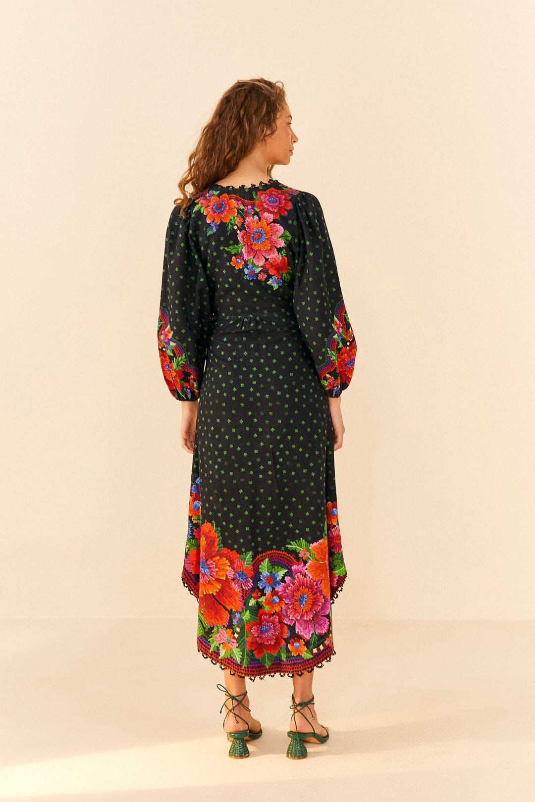 Black Blooming Garden Dress sold by FARM Rio product image thumbnail 3