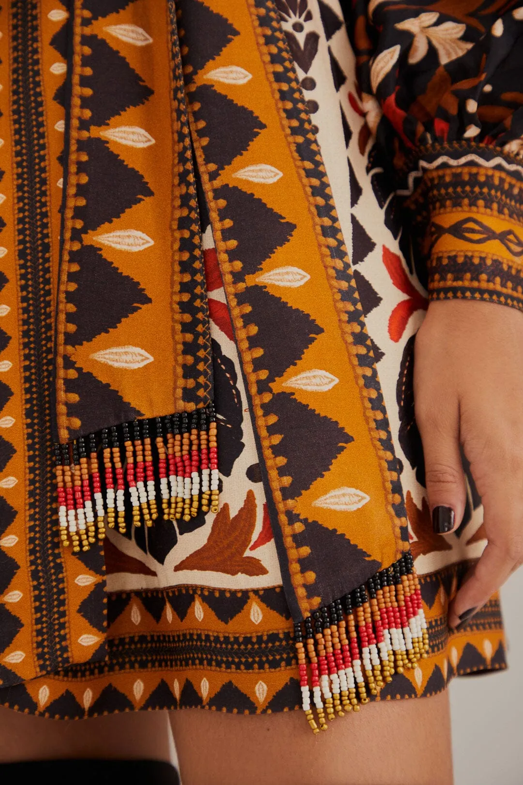 Multicolor Tapestry Garden V Neck Mini Dress sold by FARM Rio product image thumbnail 4