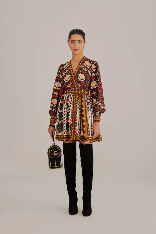 Multicolor Tapestry Garden V Neck Mini Dress sold by FARM Rio