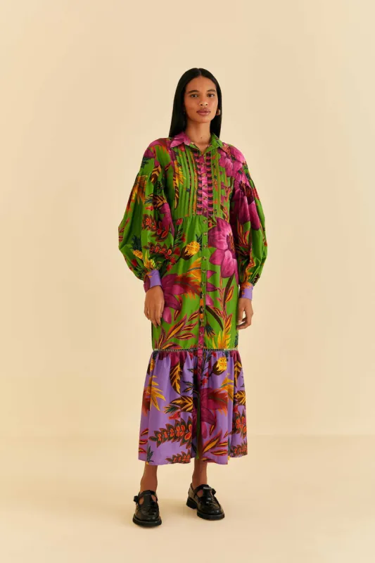 Maxi Flowers Organic Cotton Maxi Dress sold by FARM Rio