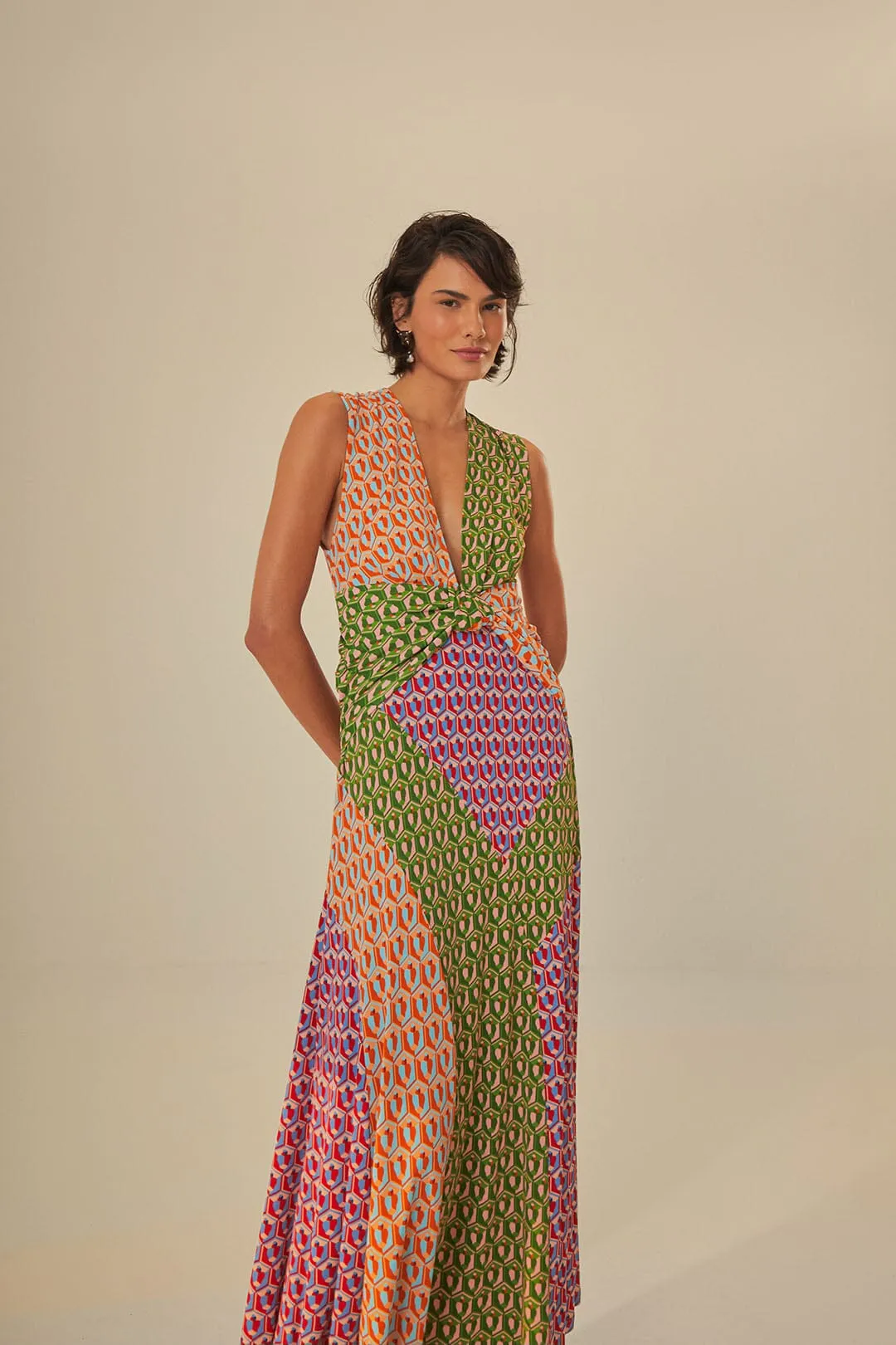 Mixed Cashew Knot Maxi Dress sold by FARM Rio product image thumbnail 2