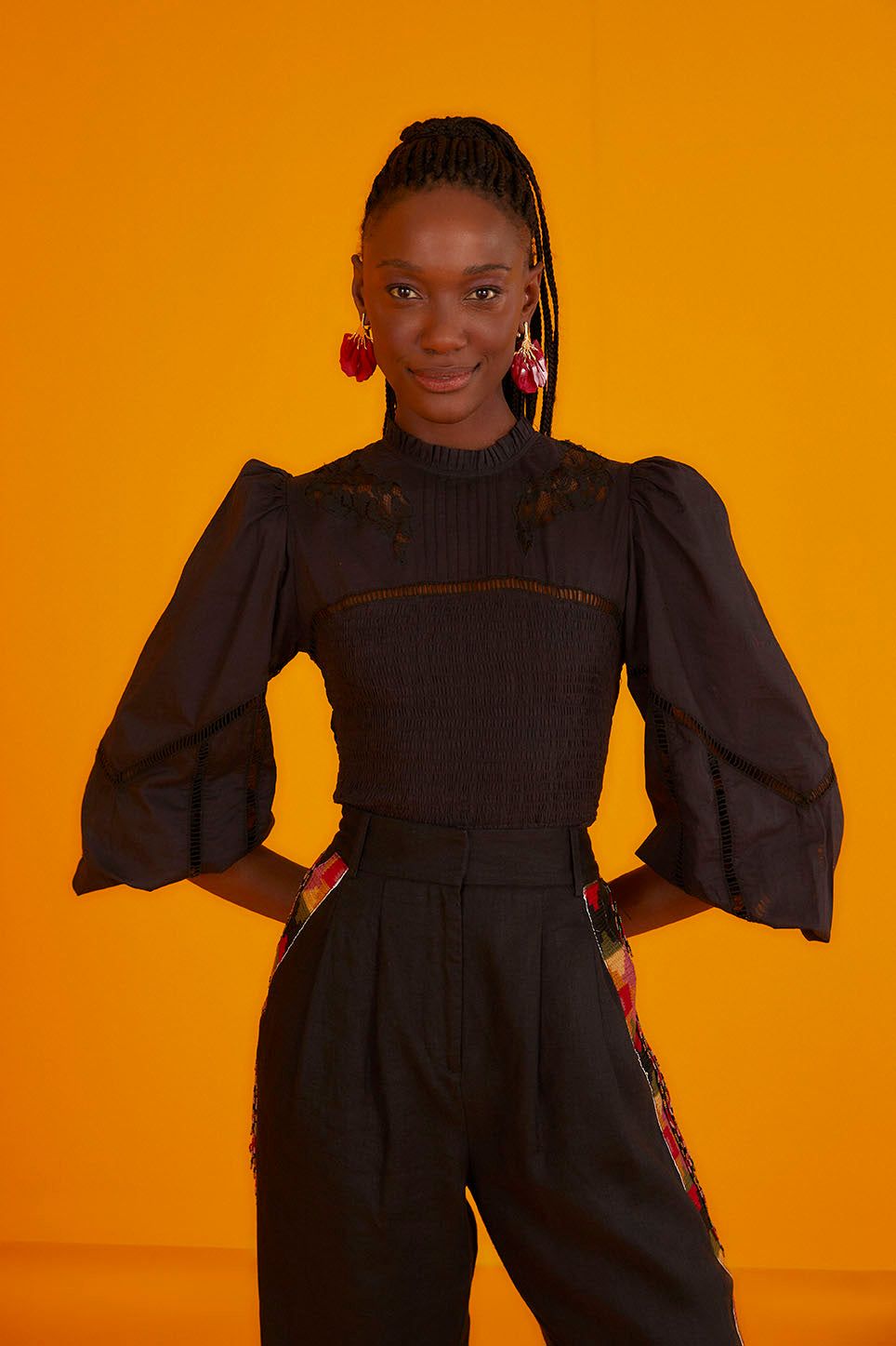 Black Lace Blouse sold by FARM Rio