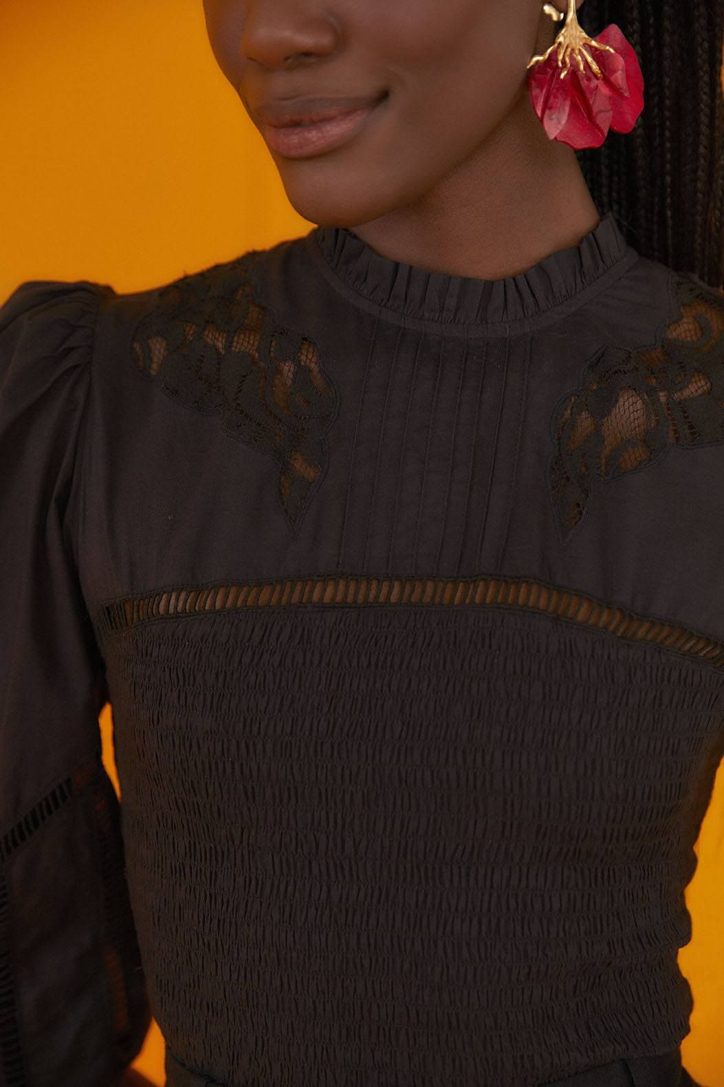 Black Lace Blouse sold by FARM Rio product image thumbnail 3