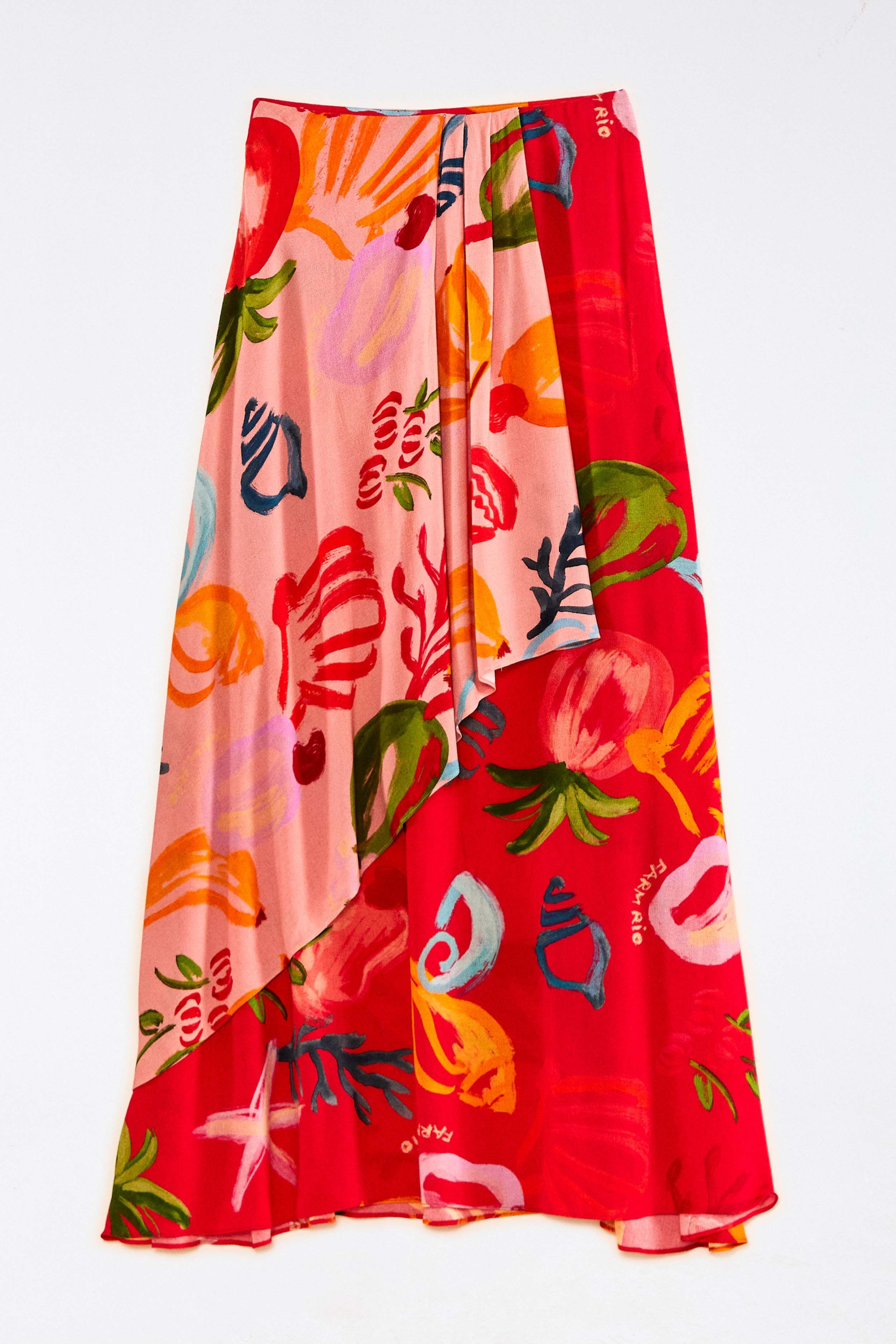 Red Mixed Fruits Ocean Maxi Skirt sold by FARM Rio product image thumbnail 5