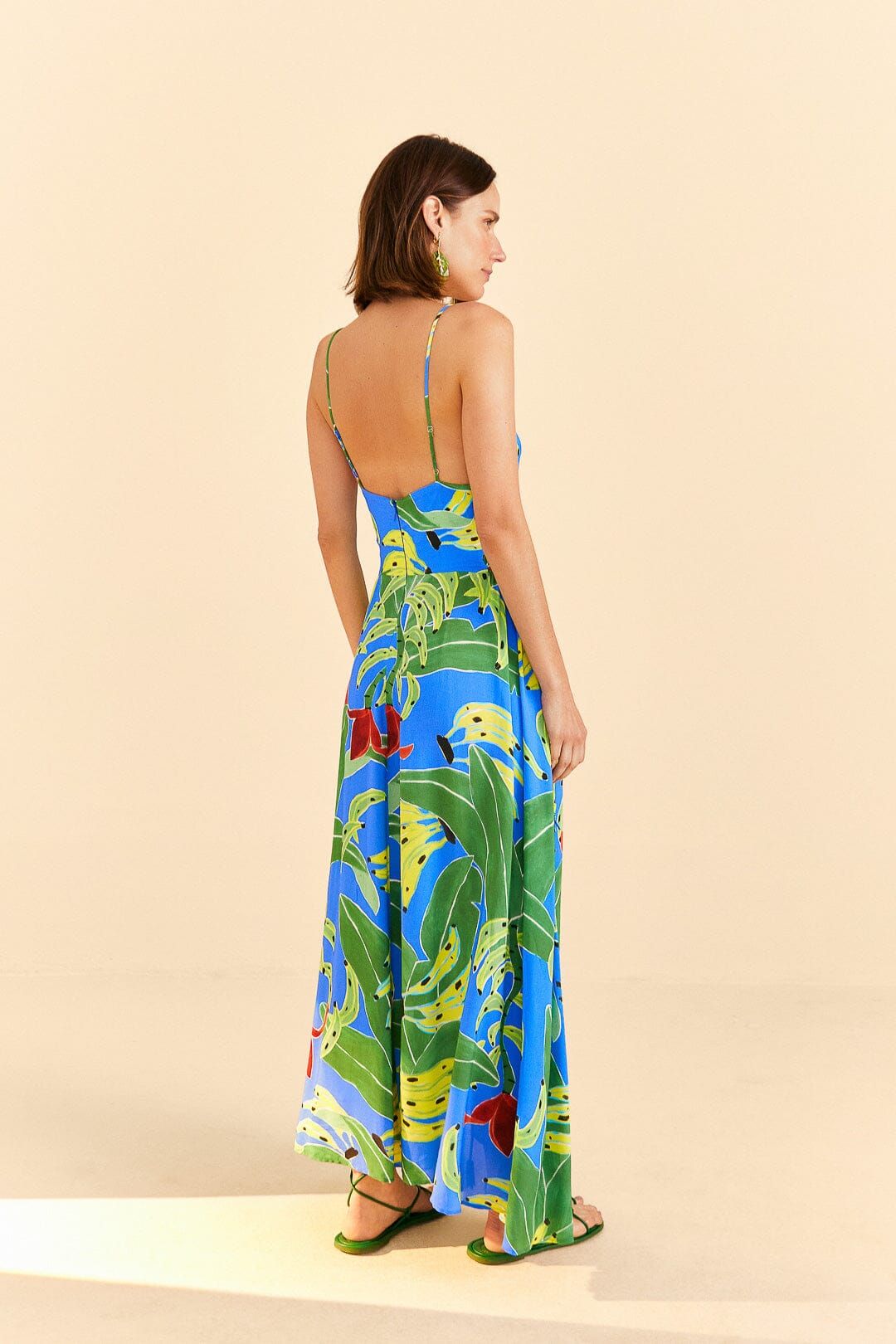 Blue Banana Leaves Sleeveless Maxi Dress sold by FARM Rio product image thumbnail 4