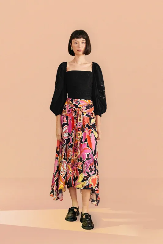 Black Embroidered Blouse sold by FARM Rio