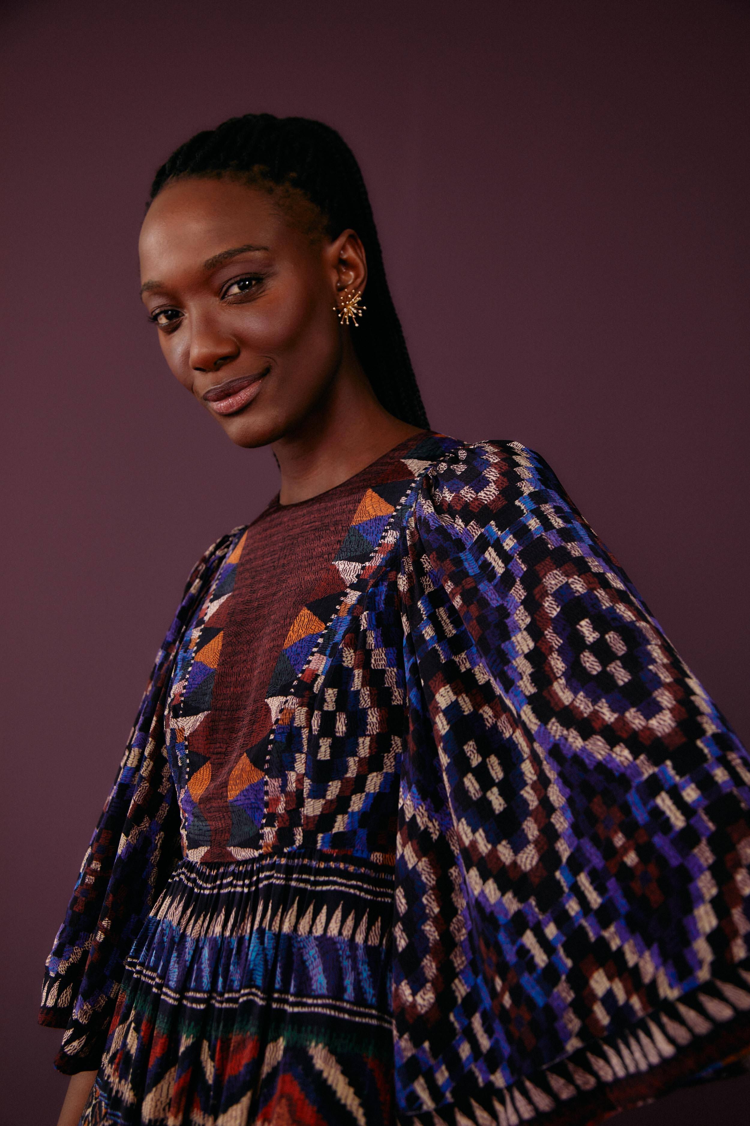 Blue Ainika Tapestry Maxi Dress sold by FARM Rio product image thumbnail 4