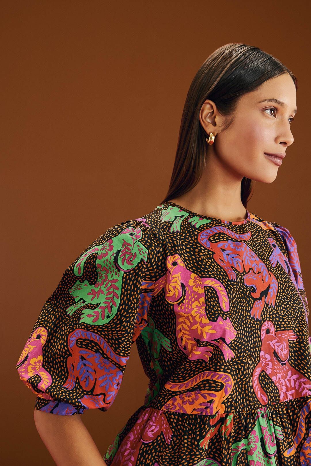 Wild Leopards Black Mini Dress sold by FARM Rio product image thumbnail 3