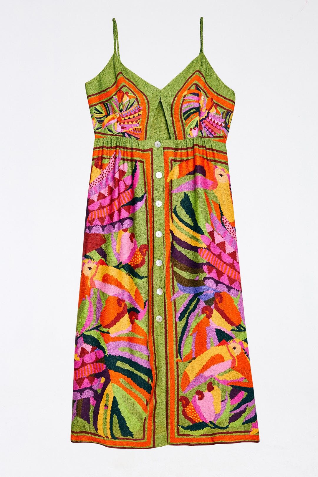 Toucans Scarf Lenzing™ Ecovero™ Viscose Midi Dress sold by FARM Rio product image thumbnail 6