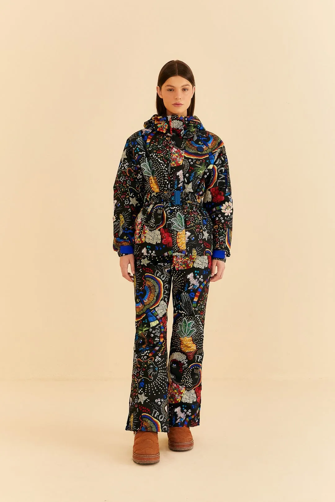 Black Borogodo Ski Jacket sold by FARM Rio