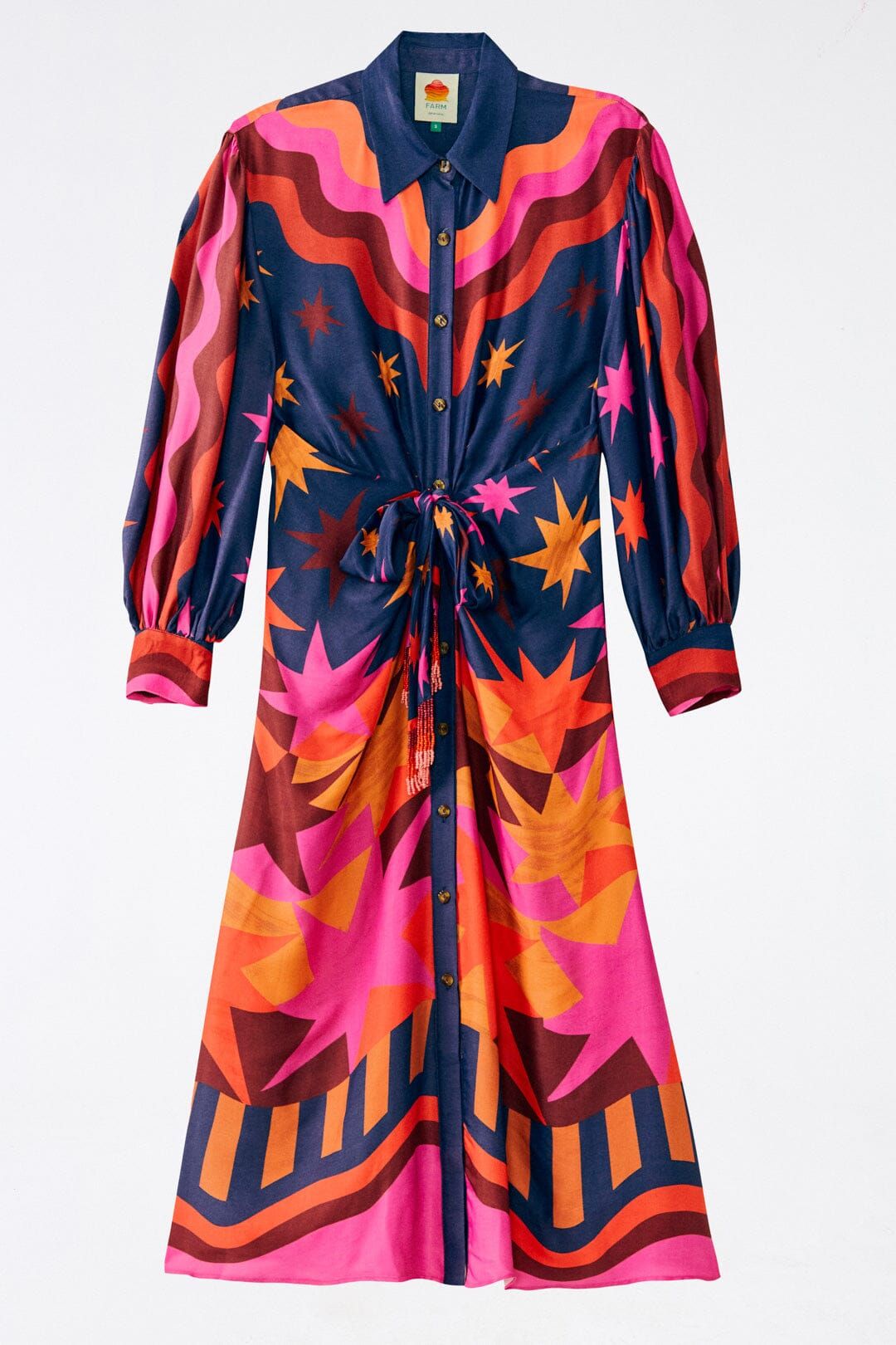 Graphic Scarves Lenzing™ Ecovero™ Viscose Midi Dress sold by FARM Rio product image thumbnail 6