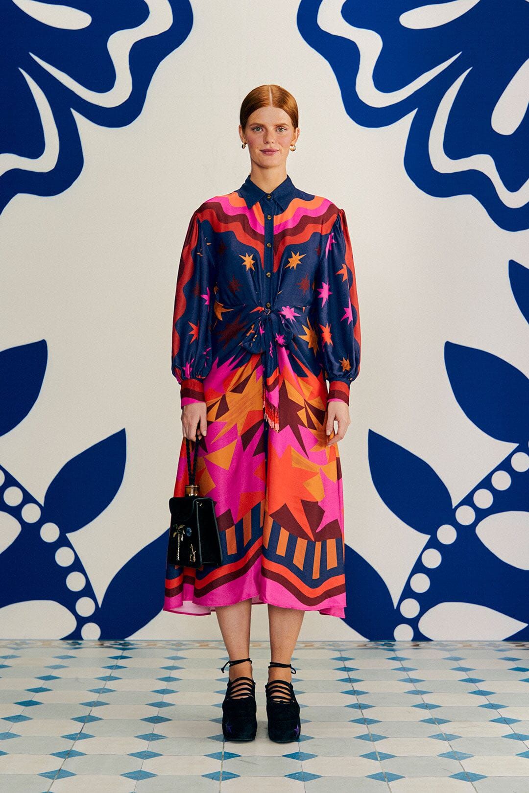 Graphic Scarves Lenzing™ Ecovero™ Viscose Midi Dress sold by FARM Rio product image thumbnail 4