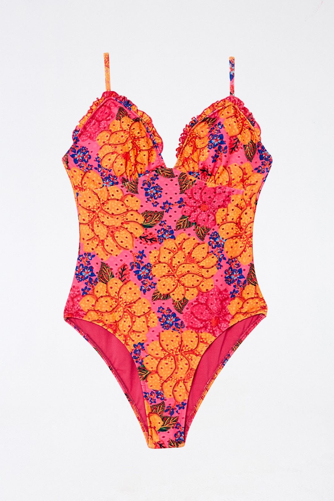 Pink Flowers Garden One Piece Swimsuit sold by FARM Rio product image thumbnail 5