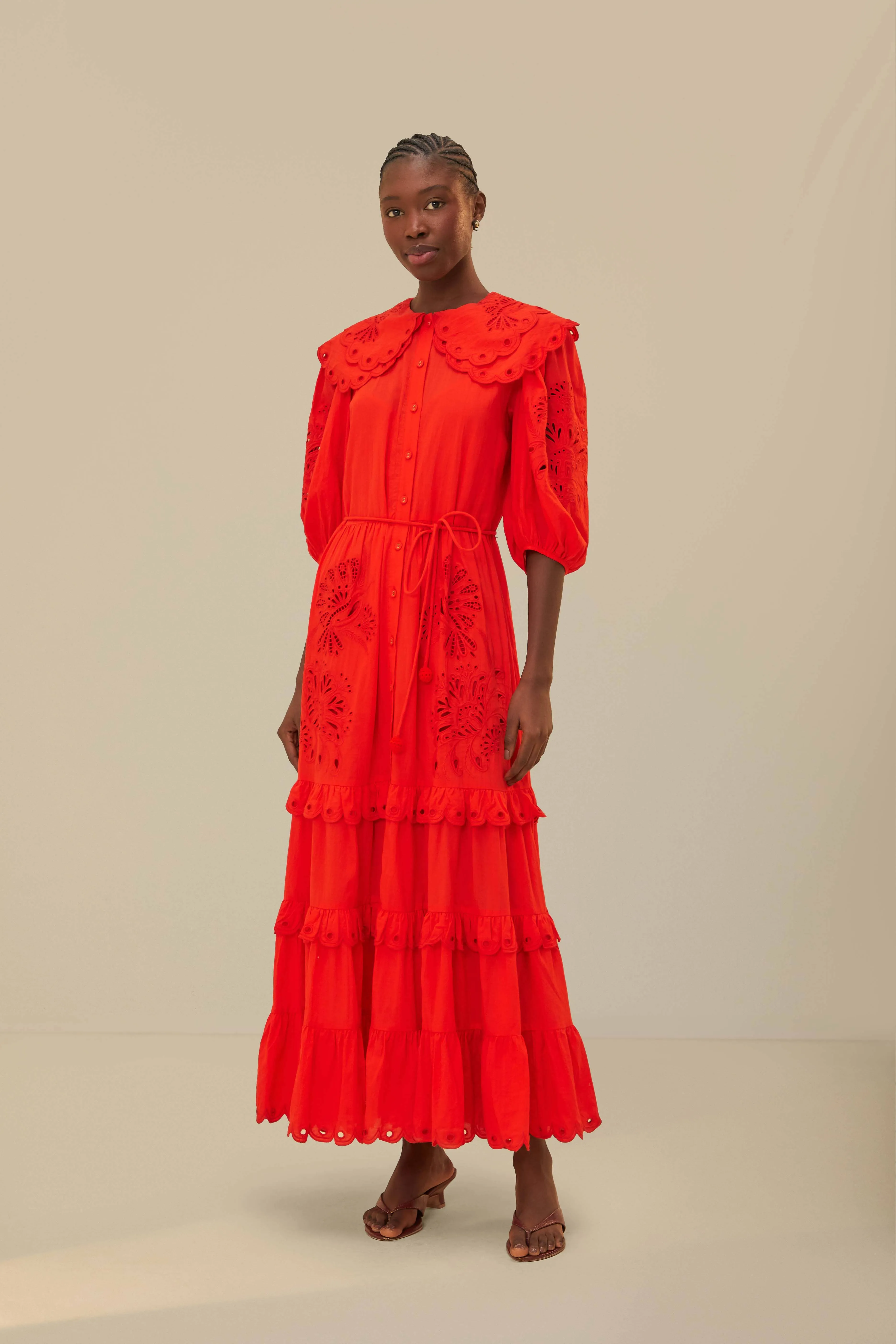 Red Humming Bird Richelieu Maxi Dress sold by FARM Rio