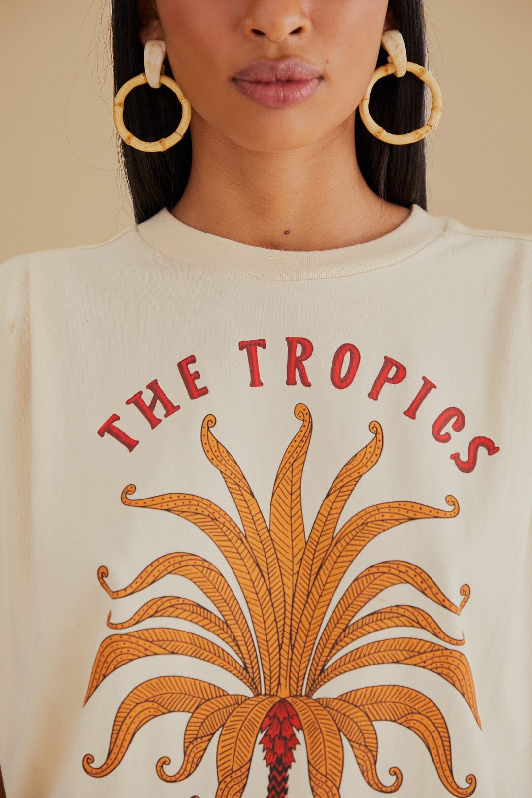 The Tropics Pleat Organic Cotton T-Shirt sold by FARM Rio product image thumbnail 4