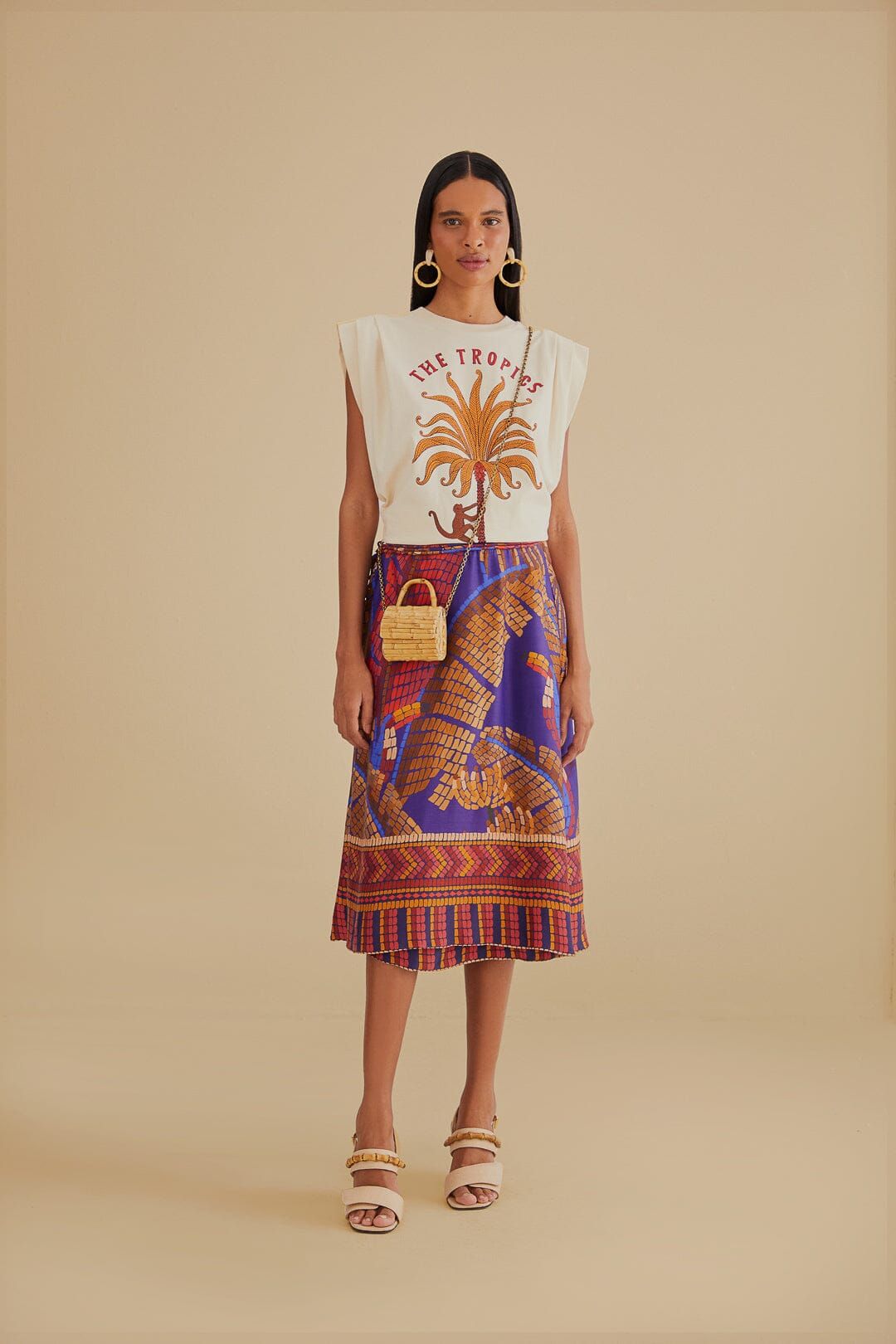 The Tropics Pleat Organic Cotton T-Shirt sold by FARM Rio product image thumbnail 2