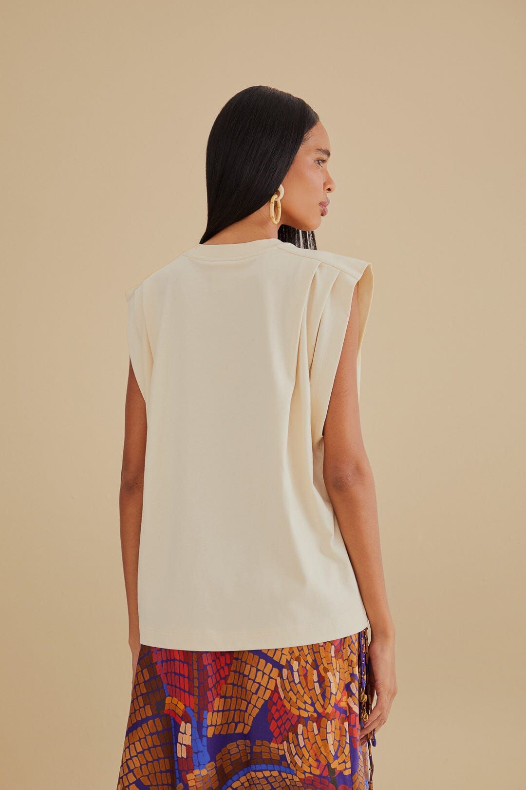 The Tropics Pleat Organic Cotton T-Shirt sold by FARM Rio product image thumbnail 3