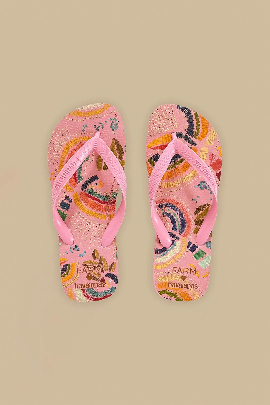 Pink Colorful Birds Havaianas Sandals sold by FARM Rio product image thumbnail 2