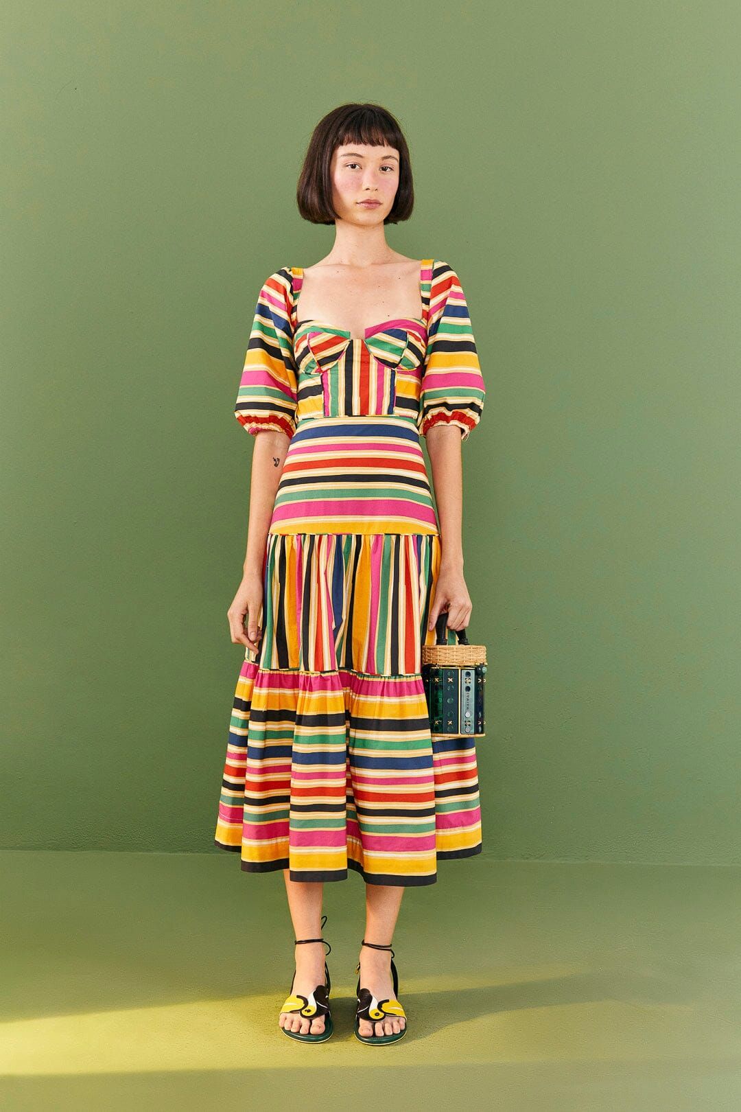 Rainbow Stripes Midi Dress sold by FARM Rio