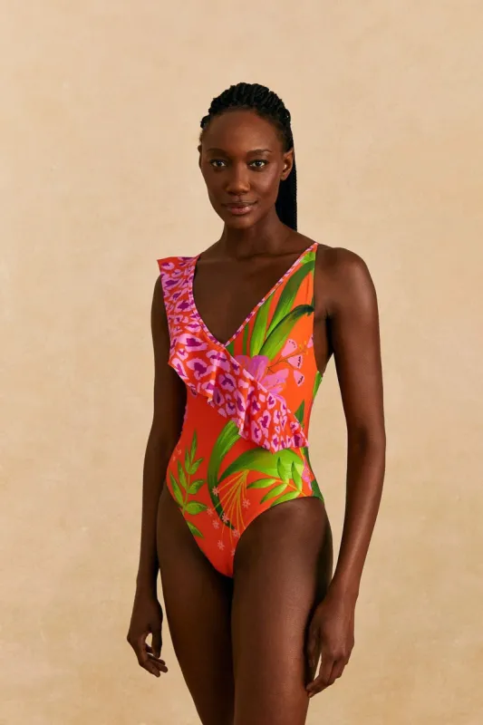 Pink Leopard Forest One Piece Swimsuit | Parallel