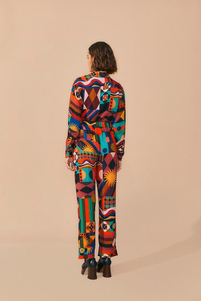 Multicolor Tropical Shapes Pants sold by FARM Rio product image thumbnail 4