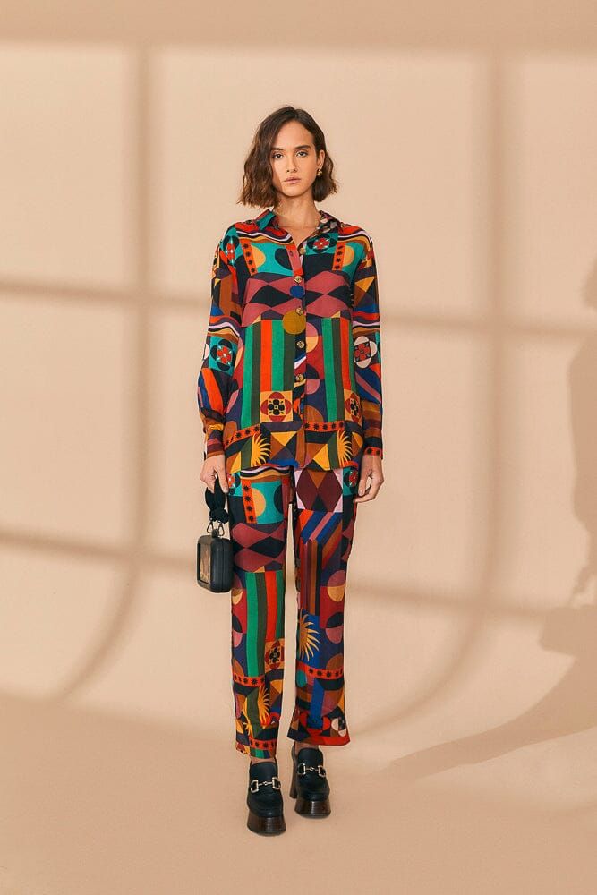 Multicolor Tropical Shapes Pants sold by FARM Rio