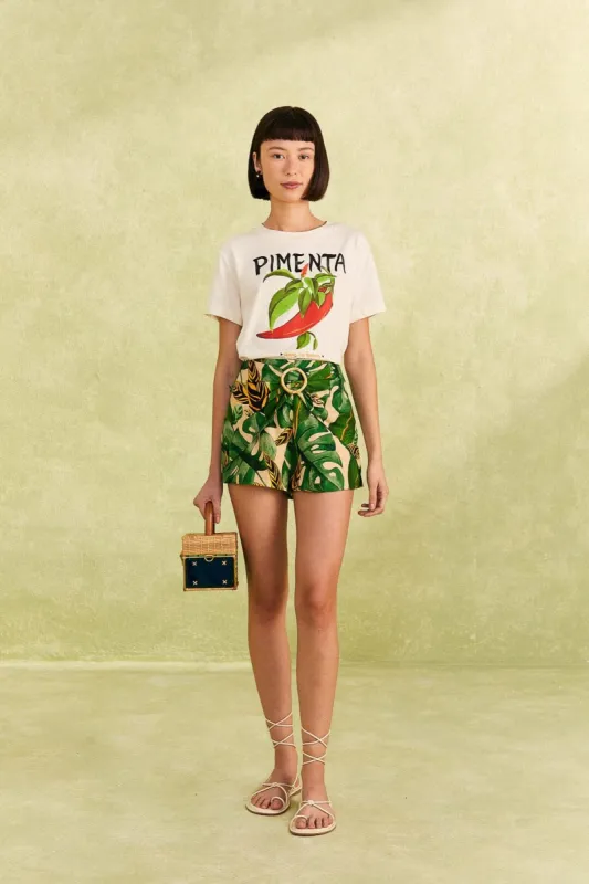 Tropical Leaves Shorts sold by FARM Rio