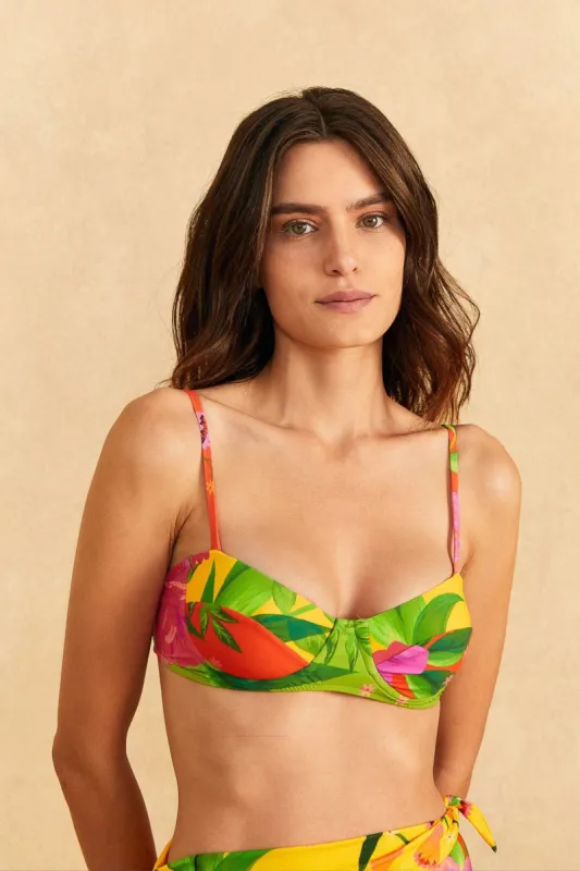 Romantic Garden Underwire Bikini Top sold by FARM Rio