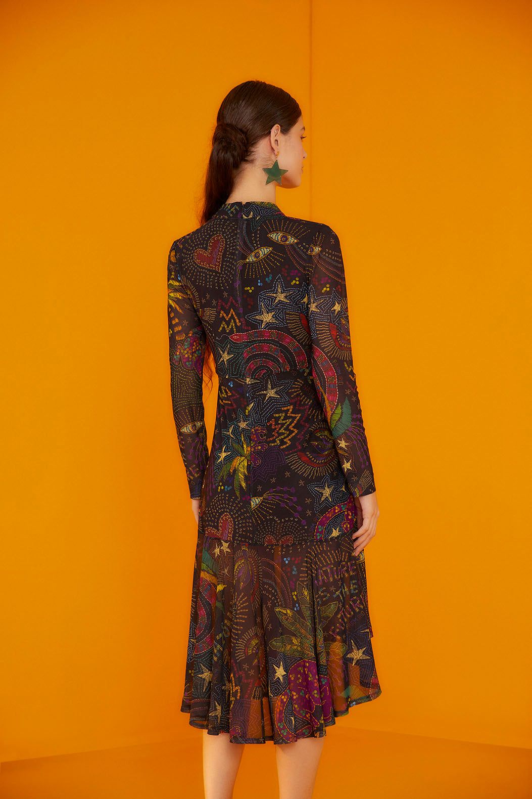 Black Amazonia Tulle Midi Dress sold by FARM Rio product image thumbnail 3