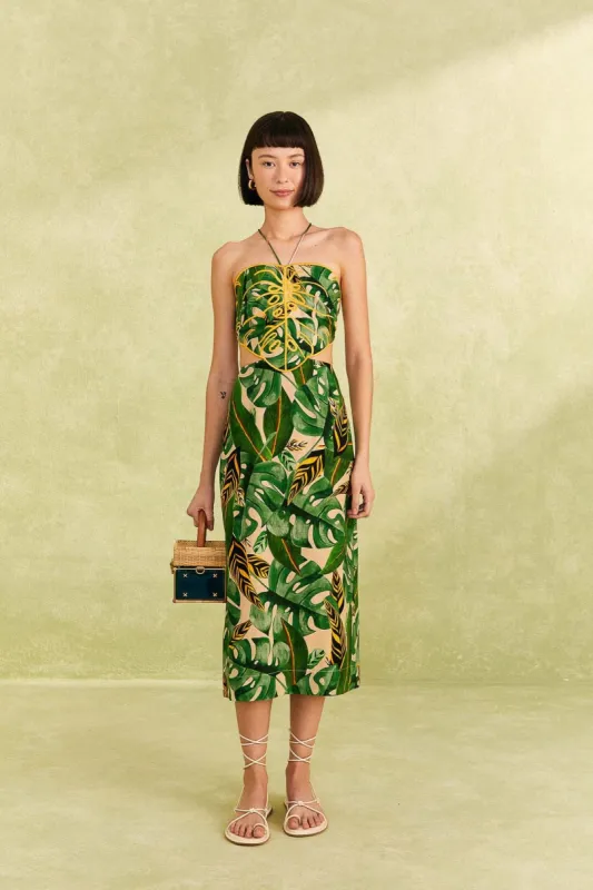 Tropical Leaves Midi Dress sold by FARM Rio