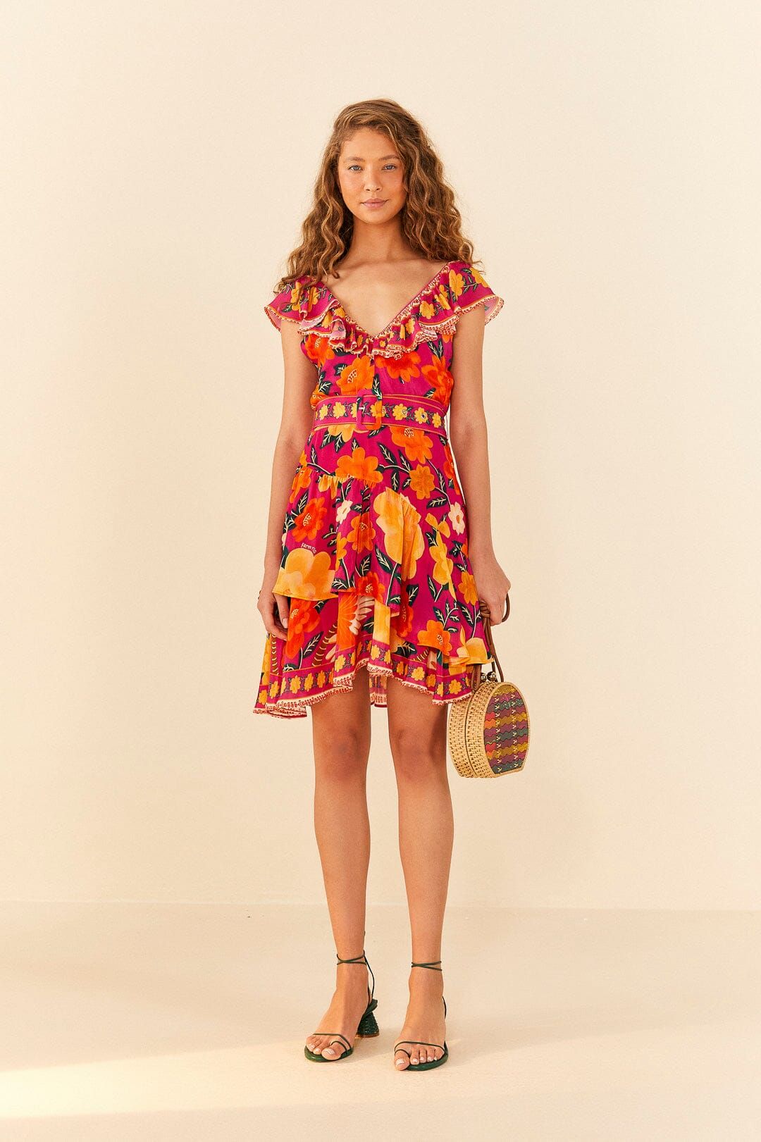 Pink Flowers Tapestry Mini Dress sold by FARM Rio product image thumbnail 2