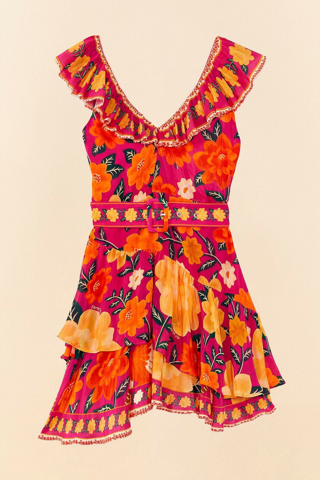 Pink Flowers Tapestry Mini Dress sold by FARM Rio product image thumbnail 6