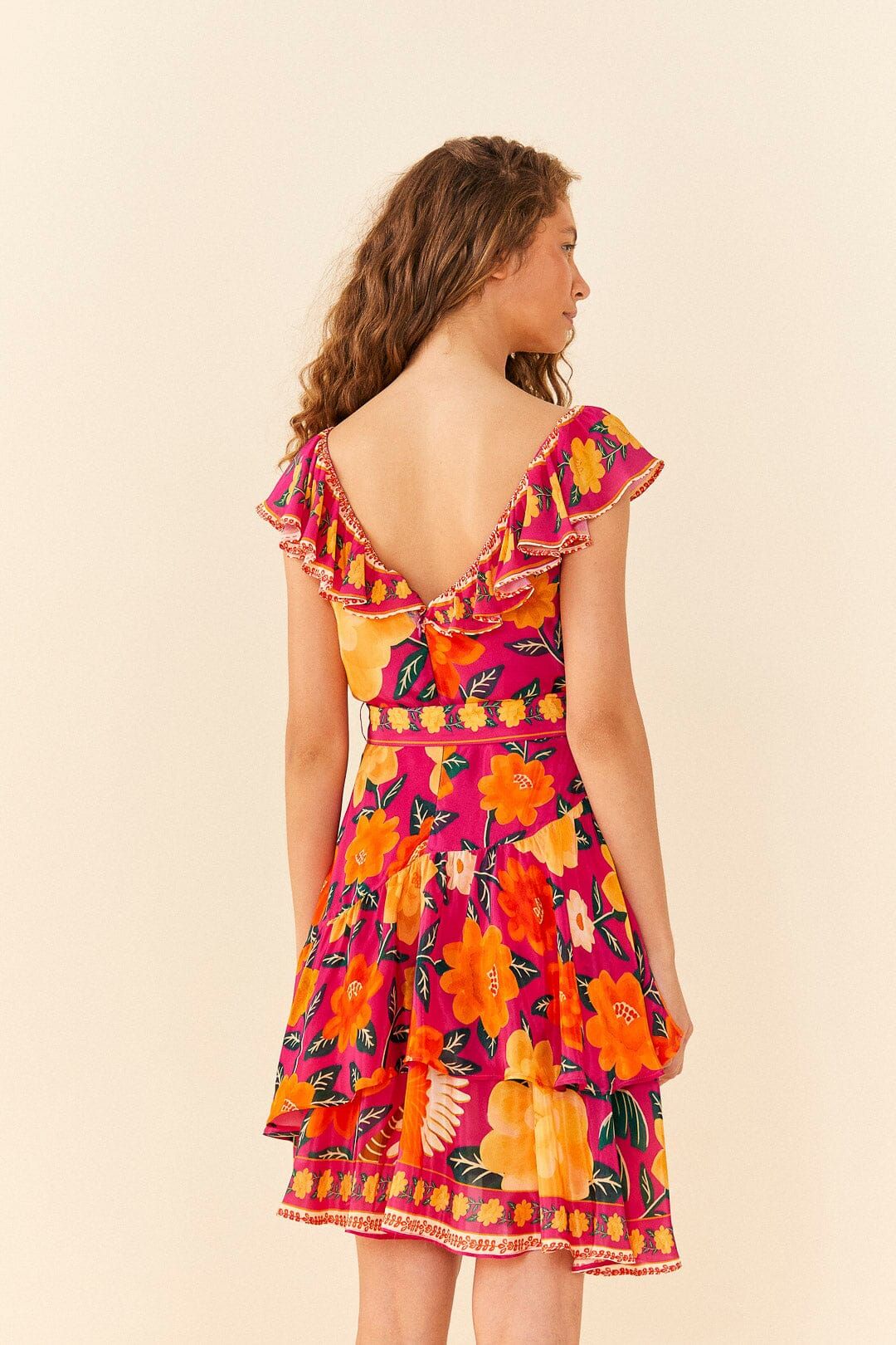 Pink Flowers Tapestry Mini Dress sold by FARM Rio product image thumbnail 4