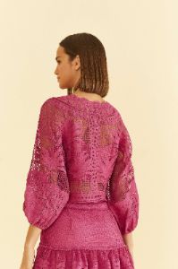 Pink Boa Morada Guipire Crop Top sold by FARM Rio